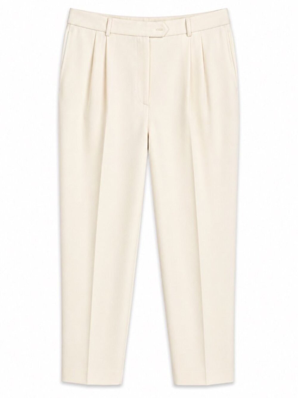 Career Essentials Womens Pleated 100% Wool Cream Pants Size 18